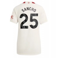 Camisa de Futebol Manchester United Jadon Sancho #25 Equipamento Alternativo Mulheres 2023-24 Manga Curta